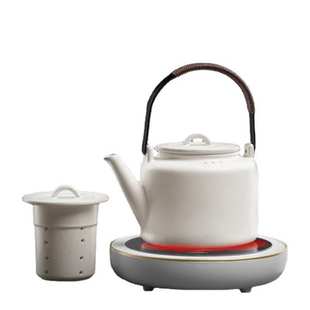 电陶炉煮茶家用小型煮茶器煮茶炉家用保温茶炉白陶煮茶壶