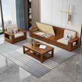 中式 沙 大实木沙发组合客家用小代户型现简约多功能高箱储物jm303