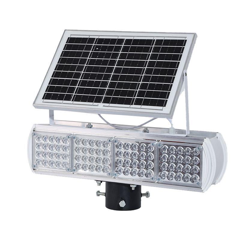 铝壳太阳能爆默认项灯闪灯施道路工频闪红蓝警双面路障交通太阳能