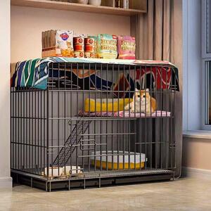 双层加密猫舍70x50x60cm室内用大空间猫笼可折叠猫别墅一体式设计