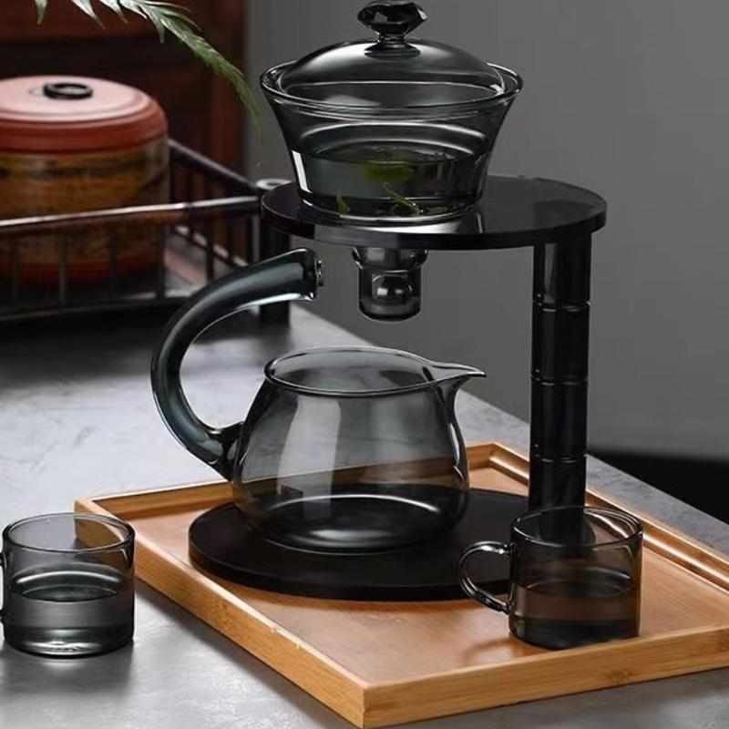玻璃半全自动茶具套装懒人功夫茶具泡茶器茶壶家用宫灯磁吸煮茶器