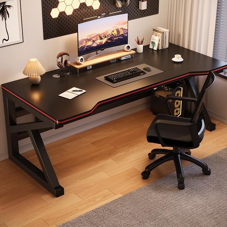实木电脑桌家用办公桌卧室电竞桌台式书桌学生学习桌子简易工作台