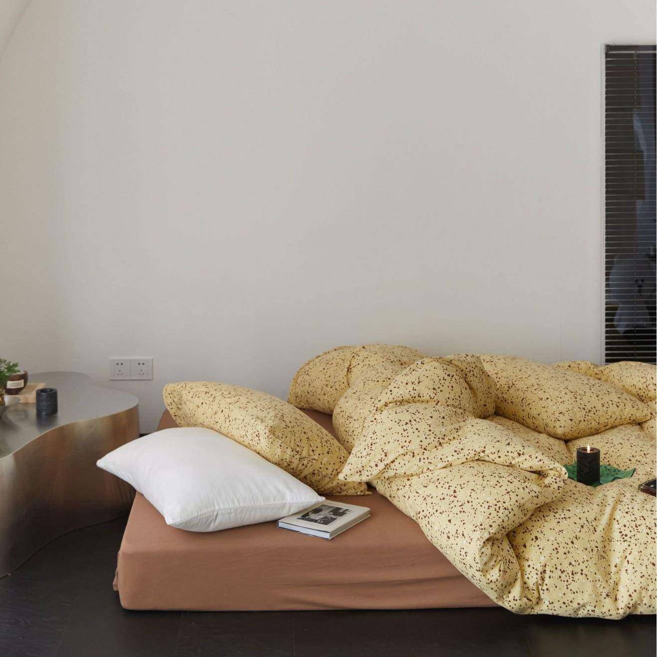 2025年新春针织棉新品印花四件套 可水洗纯棉床单床笠床上套件