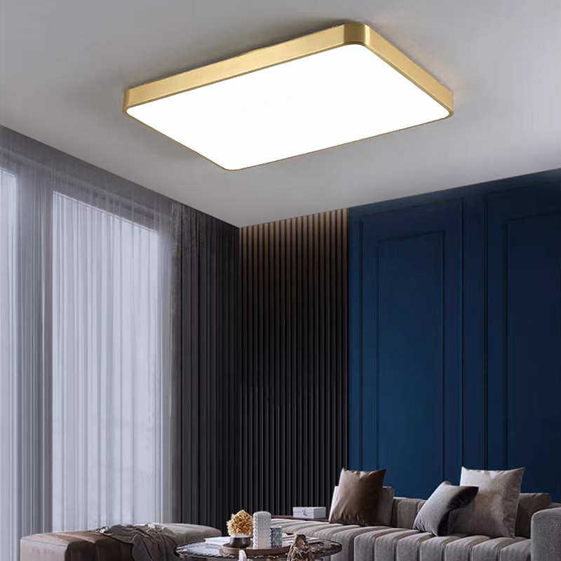 现代简约客厅吸顶灯 无频闪LED超薄卧室灯书房阳台走廊铜框吸顶灯,家装灯饰光源,智能吸顶灯,淘宝优惠券,粉丝福利购,淘宝优惠卷