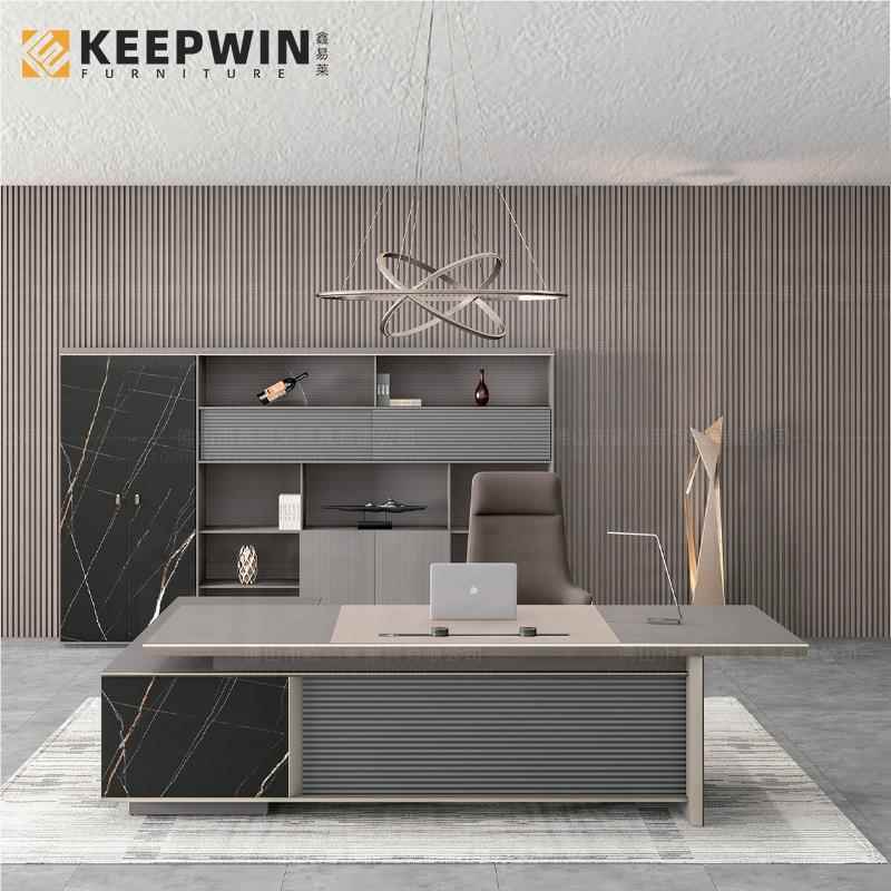 办公桌理老板桌简约KW-B2028现代办公室家具桌大椅组合经档总裁班