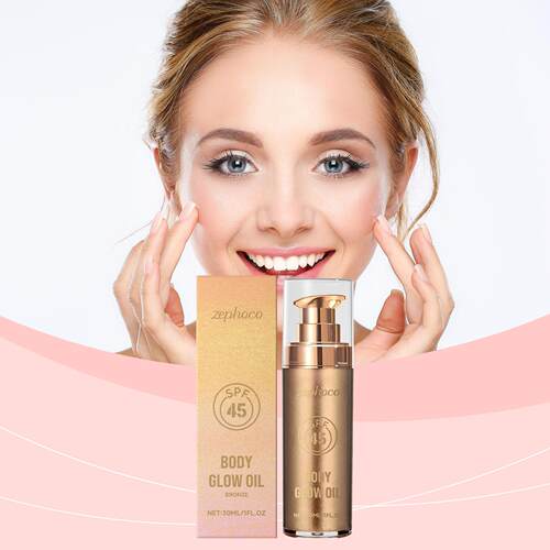 ZEPHOCO Bronze Coconut Protective Shimmer Body Oil - Coconut