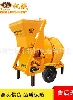 货JZC661500全现自动爬斗滚筒盖式搅拌机水泥拌砂浆建筑工地房用