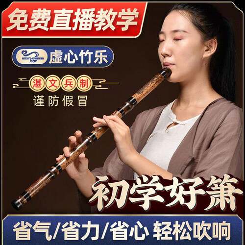 F调紫竹长箫专业八孔洞箫初学者适用便携式玉G短箫