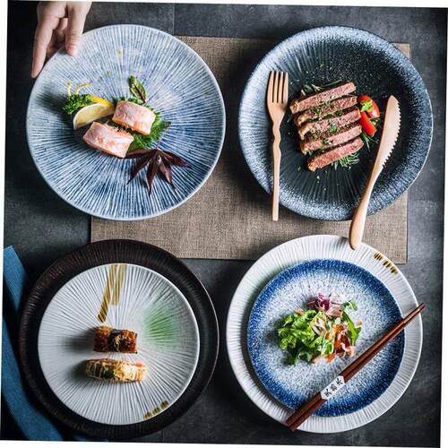 dinner plates ceramic steak plate dishes 西餐盘 western food