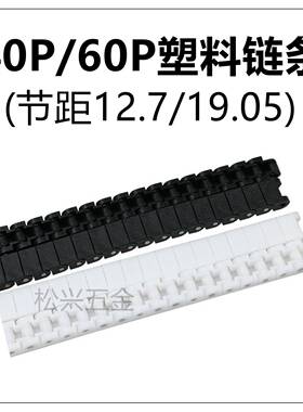黑色RS40P龙骨尼龙链条 60P传动链 上下料机白色POM塑料传动拖链