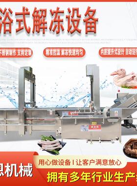 大骨头水浴式解冻机 鸡鸭猪肉解冻蒸煮流水线 冻品化冻解冻设备