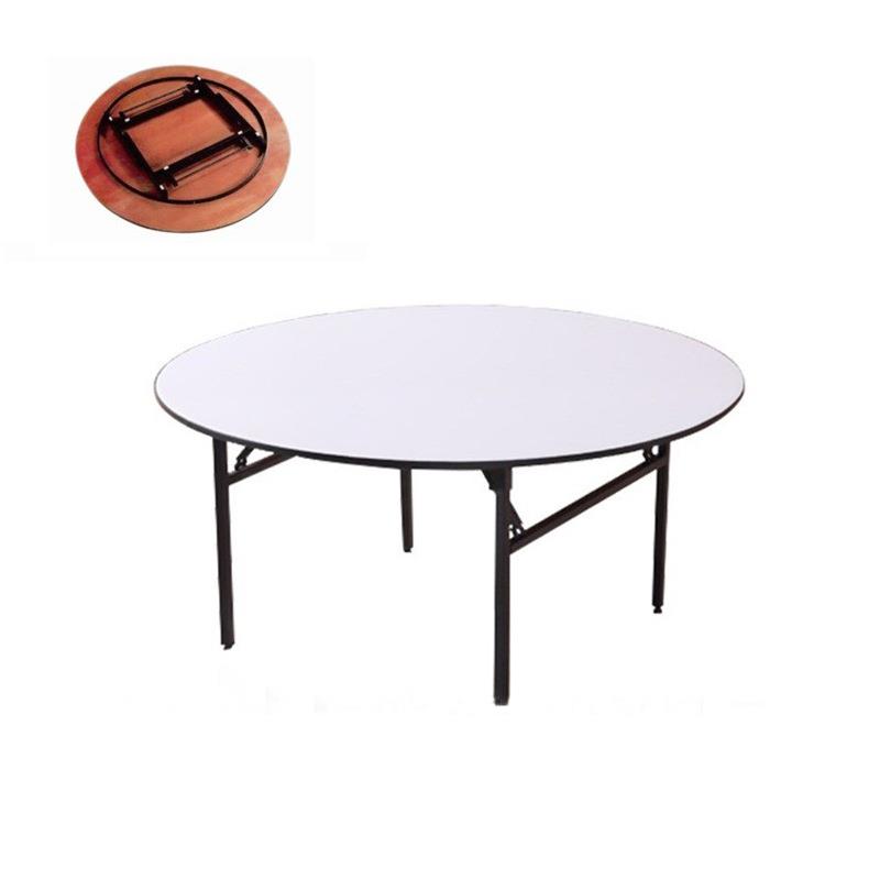 酒店圆餐厅艺折叠圆桌铁脚PVC桌台62168架折叠桌架办公室会议桌子