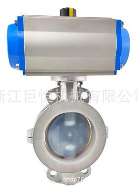 D671F46-10全P不锈钢气动衬氟 蝶阀气动不锈钢衬氟对夹蝶阀