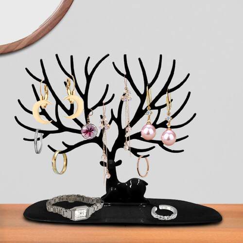 Deer-themed jewelry display stand, suitable for showcasing e