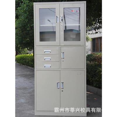 制文件柜档XXXJ-11资料柜案锁办公室储物书钢柜组合玻璃门带办公
