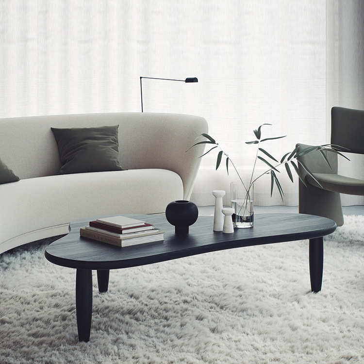 茶桌侘小户型个性矮实木创意风寂茶几桌现代客厅北欧异形设计师