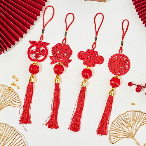 红色中国结吉祥过年小挂件乔迁福字挂饰小号新年装饰2026马年新款