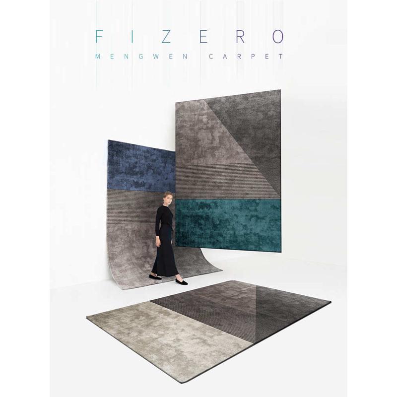 ZM6H批发客厅地毯茶几毯现代简约轻奢感几何图案卧室床边床前短毛