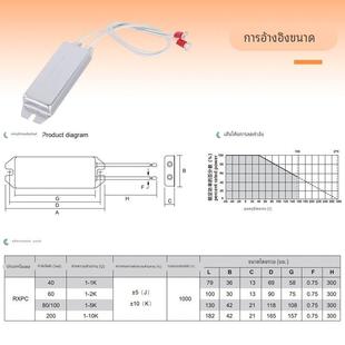 RXPC船型铝壳电阻 RXG28变频器启动刹车60W80W100W5R10R20R30R40R