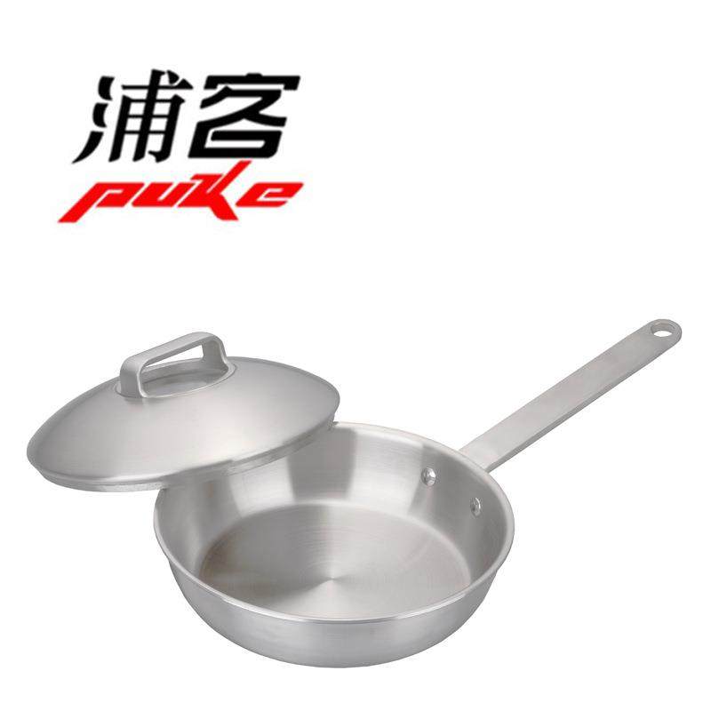 浦客新款不锈钢煎锅 三层钢煎盘 不粘锅 5层不锈钢锅