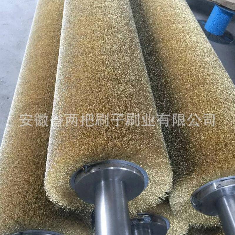 厂家机械抛光钢丝辊 除锈打磨钢丝刷辊 工业钢丝毛刷辊