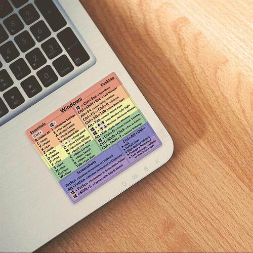 Reference Keyboard Shortcut er Adhesive For PC Laptop Deskto