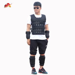 负重背心女成人运动学生全套跑步钢板绑腿衣健身电镀沙袋可调加重