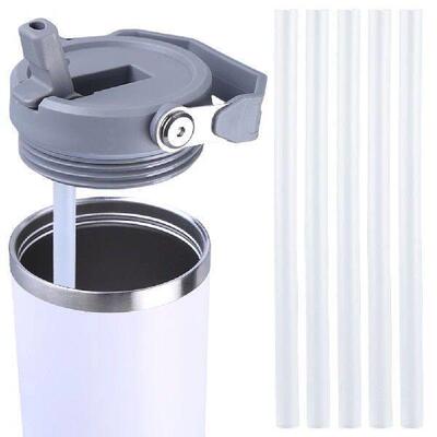 5Pcs Reusable Wear-Resistant Replacement Straws Clear