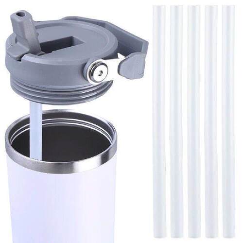 5Pcs Reusable Wear-Resistant Replacement Straws Clear