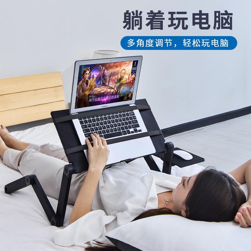 床上桌见详情躺着玩电脑懒人桌支架笔记用的子可本动伸缩折移叠书