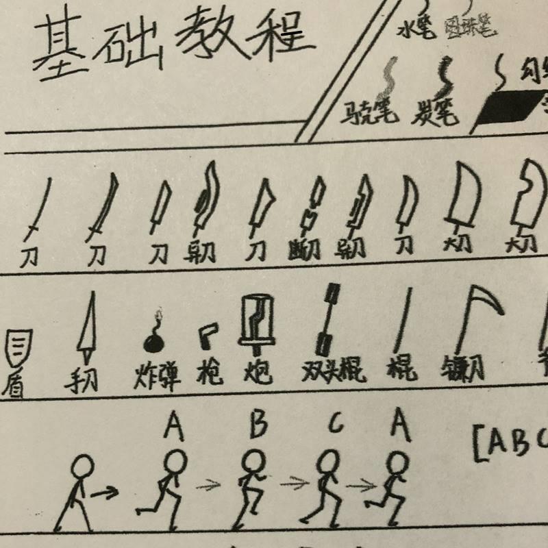 儿童动画火柴人打斗武术学作文具手翻书翻习纸格fzc连环画教程美