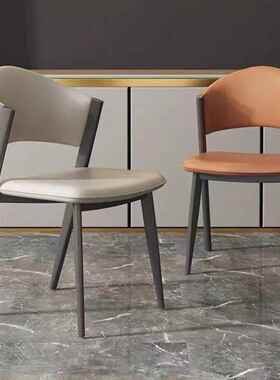 意式餐椅设计师网红样板房餐椅SS-054酒店靠背厅椅椅简约家用奢轻