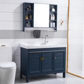 太空铝洗衣柜瓷洗衣盆带搓板体浴阳台一洗手陶池19室柜洗脸台盆组