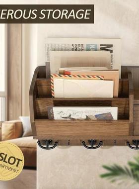 品木质钥匙壁件挂BWmR3N3N式信封邮架分类收纳架玄关衣物新收纳架