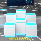 展示台烤漆商用展台展厅展柜发光六边形展示柜异形中岛台圆形方形