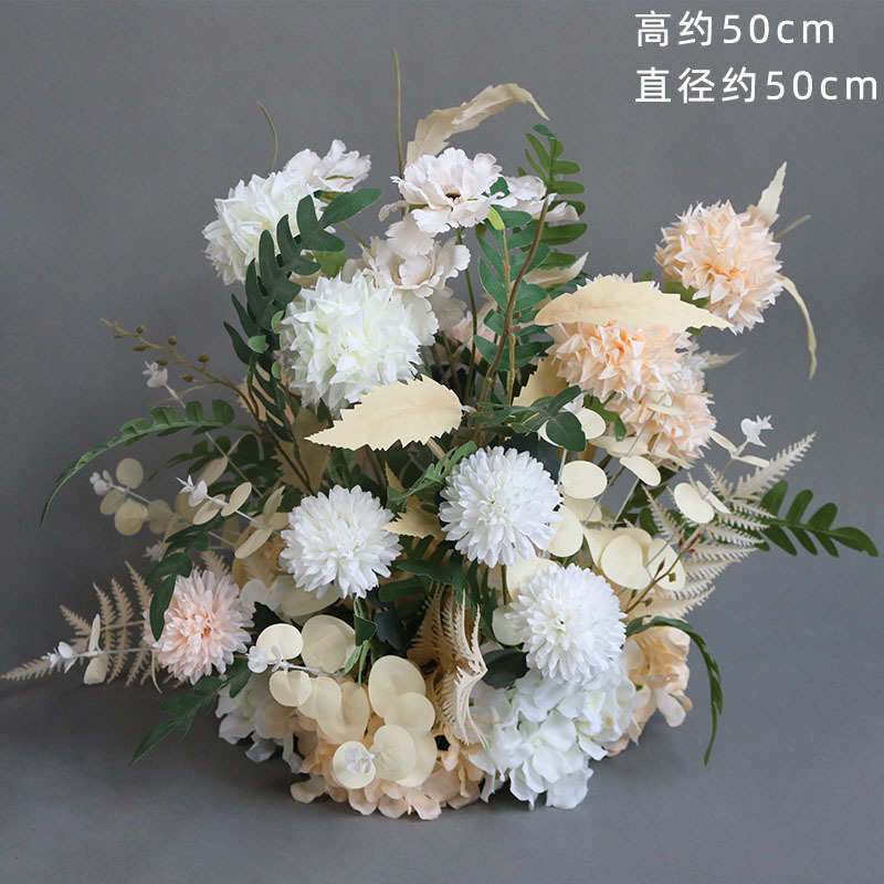 婚礼盆花新款秋色花道具装饰香槟花艺花球布置路色引婚庆挂花排花