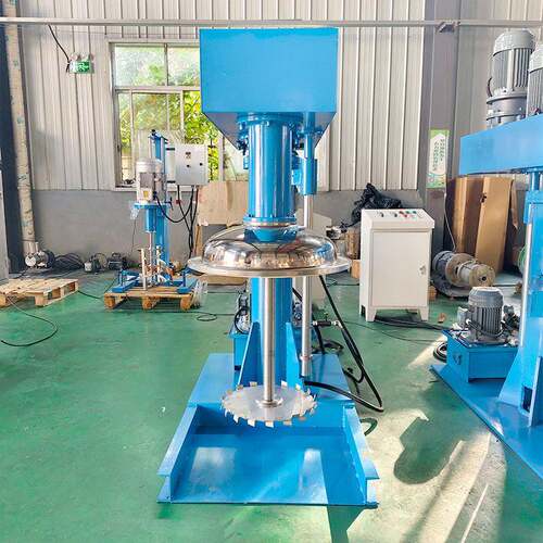 7.5kw密闭分散机100L液压升降液体胶水速密闭抽真空速分散机