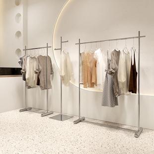 晾衣架落地不锈钢挂衣架子客厅卧室女装店衣帽架子晒衣架阳台晾被