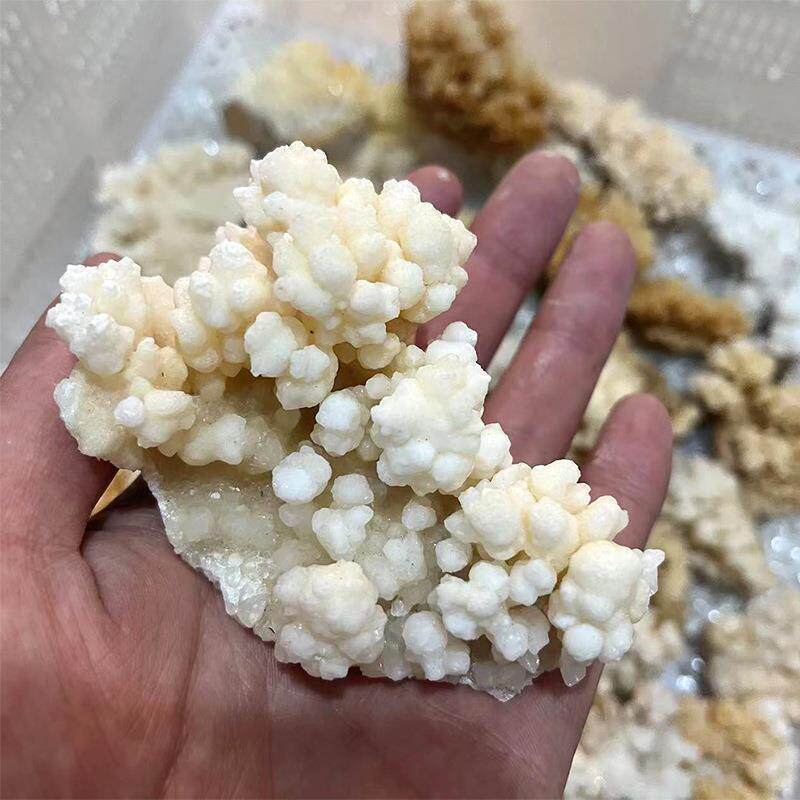 天然结晶方解石原矿钟乳石摆件原石