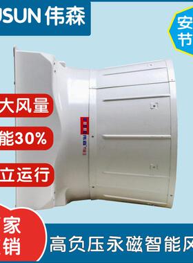 伟森玻璃钢负压风机 1720型 喇叭口防腐耐酸耐热排风机 超静音