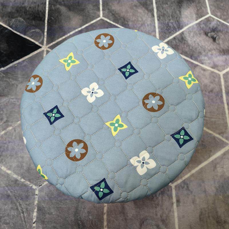 圆登櫈子套罩圆凳四季通用园圆形座套坐垫保护软饭店餐厅时尚条绒