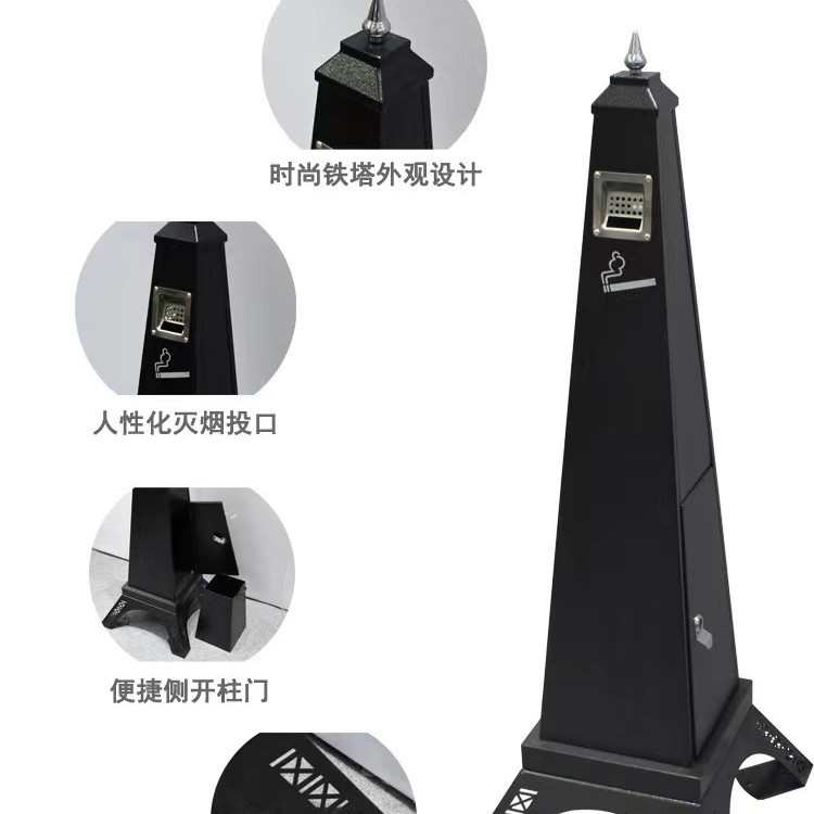不锈钢烟灰柱吸烟区烟蒂柱户外立式公共场合高端烟灰缸创意灭烟皿