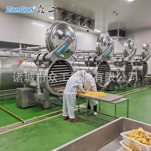 山东全自果动蔬脆厂加工设备家 甘肃苹果脆片变温压差片膨ONQ化设