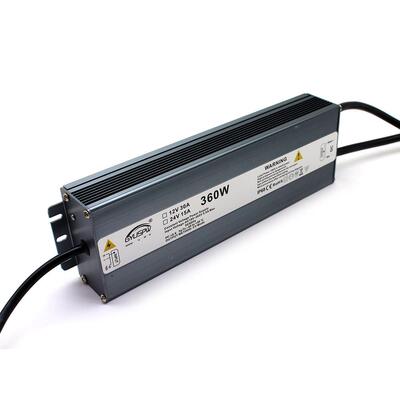 景观亮化工程防水电源 24V360W灯条模组户外直流电源 LED灯具驱动