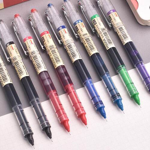 6/7pcs/set 0.5mm Roller Pen Black/Red/blue Color ink Straigh