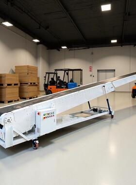 三节伸缩移动升降输送机肥料粮食装车卸货传送带TC-M3-5/8移动式