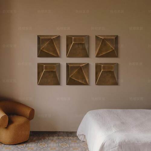 现代简约样板间装饰画3D立体入户玄关挂画卧室床头画餐厅壁画抽象