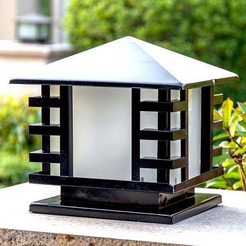 北欧方形柱专子灯庭院灯具头门柱灯户外防水别非字墅院围小墙亮化