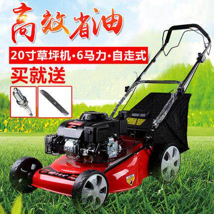 安捷顺汽油草坪机自走式6.0马力20寸割草机 四冲程剪草机除草机
