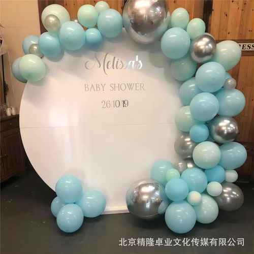 亚克力白色派对装饰道具圆形生日宴会背板婚礼背景装饰墙签到墙